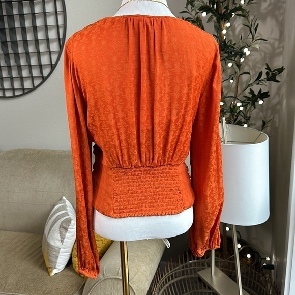 Anthropologie balloon sleeve wrap style poets blouse SZ XS-S - Picture 3 of 10